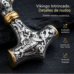 ⚡ 50% de descuento 🔥 Collar con martillo vikingo de Thor