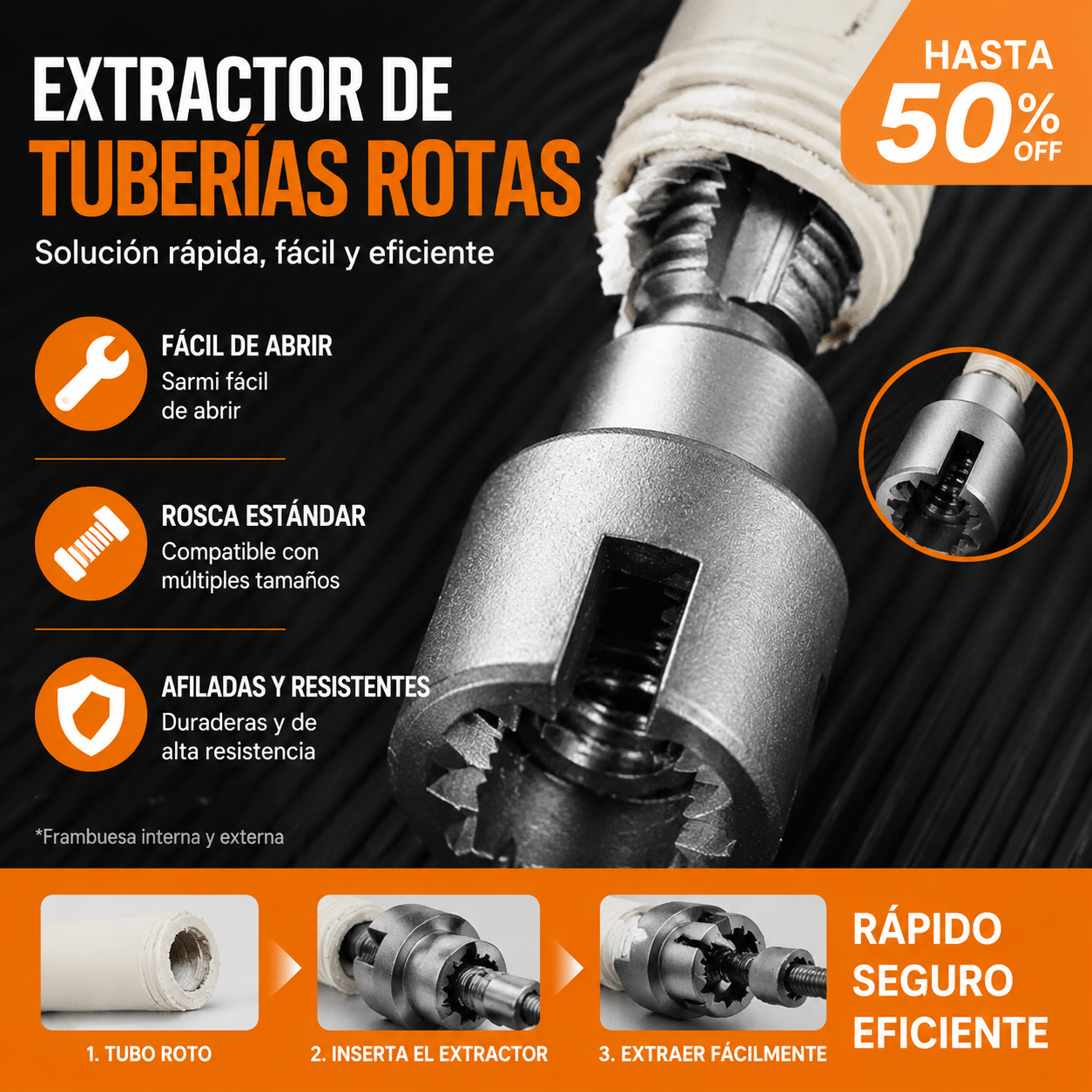 🔩 🔥Broca integrada para instalación de tuberías PPR: ¡fácil de usar y sin soldadura! [Juego de dos piezas: apto para tuberías de 1/2 pulgada y 3/4 de pulgada]