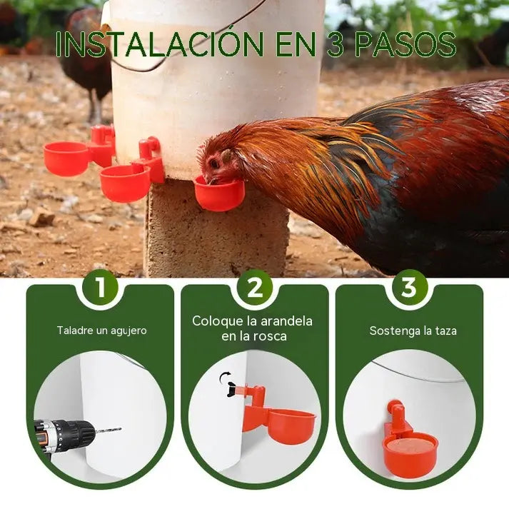 🐔10 piezas 27 euro🐓 Bebederos automáticos para aves de corral con rosca de 5/16 pulgadas