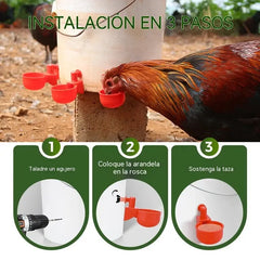 🐔10 piezas 27 euro🐓 Bebederos automáticos para aves de corral con rosca de 5/16 pulgadas