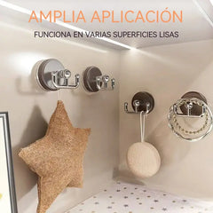【5 pieza】⏰Últimas 4 horas: Gran oferta 🔥Gancho de ventosa multifuncional con veta de madera