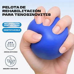 Pelota ortopédica para la recuperación de dedos y manos, con anillos de fijación, dispositivo de entrenamiento de fuerza y movilidad para personas mayores o con secuelas de un derrame cerebral.
