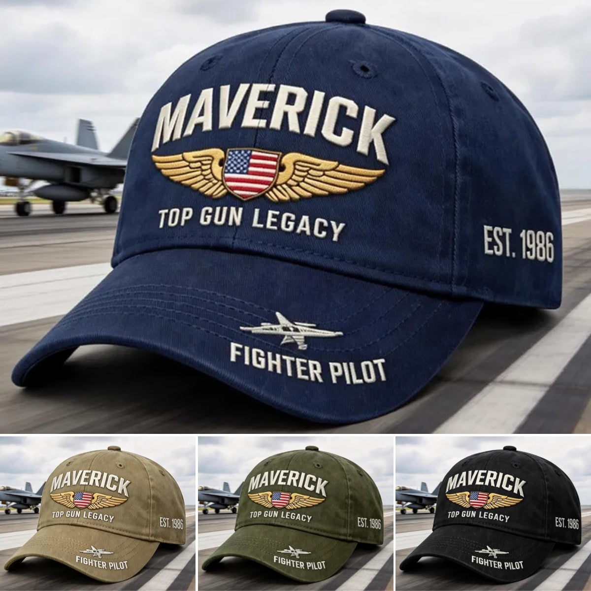 🧢✈️Esta gorra de béisbol ajustable presenta un diseño inspirado en la aviación de combate, lo que la convierte en la opción perfecta para los entusiastas de la aviación de combate.