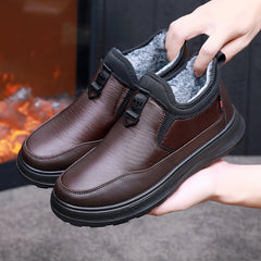 Botas de invierno nuevas para hombre, de terciopelo y algodón grueso.