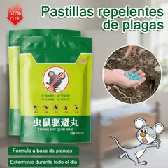 【5 bolsas - 50 cápsulas】 Potentes pastillas anti-ratas y anti-insectos con flores de cristal de hielo.