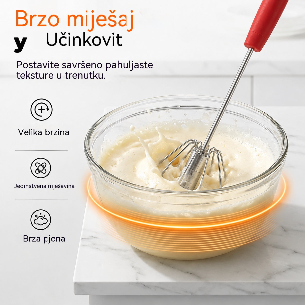 🥳Kupite 1, dobijte 1 gratis🥳💞Prodano više od 50 000 jedinica!🥚💪 50% popusta! Poluautomatska ručna pjenjača za jaja: pritisnite i zavrtite - nije potrebna struja. Pjenjača za jaja i vrhnje u sekundama. Nježno za vaša zapešća! ✨🧁