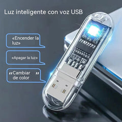 Luz USB controlada por voz con tecnología de IA