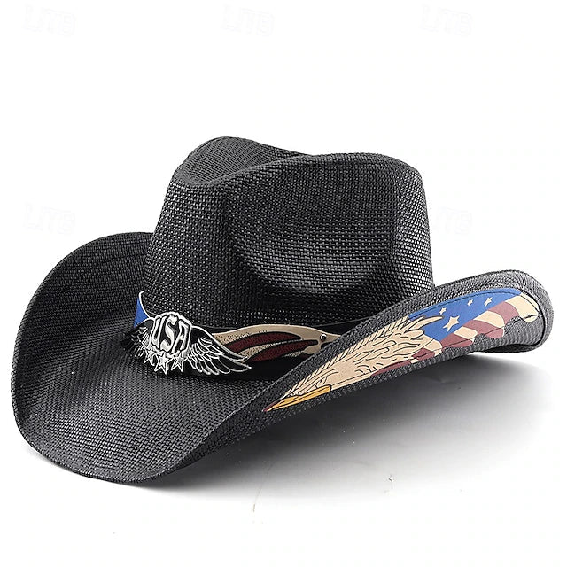 🤠🤠Nuevo sombrero de vaquero occidental para montar a caballo, sombrero cubierto para exteriores, sombrero de águila