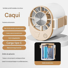❄Ventilador portátil USB para exteriores, montado en la cintura