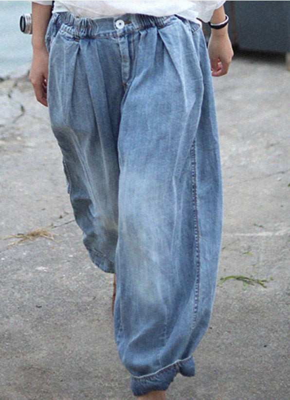 👖【S-5XL】Vaqueros estampados de moda para mujer, bombachos