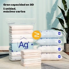 🔥paquete de 5 piezas🔥🧳Bolsa de compresión al vacío tridimensional antibacteriana sin vacío