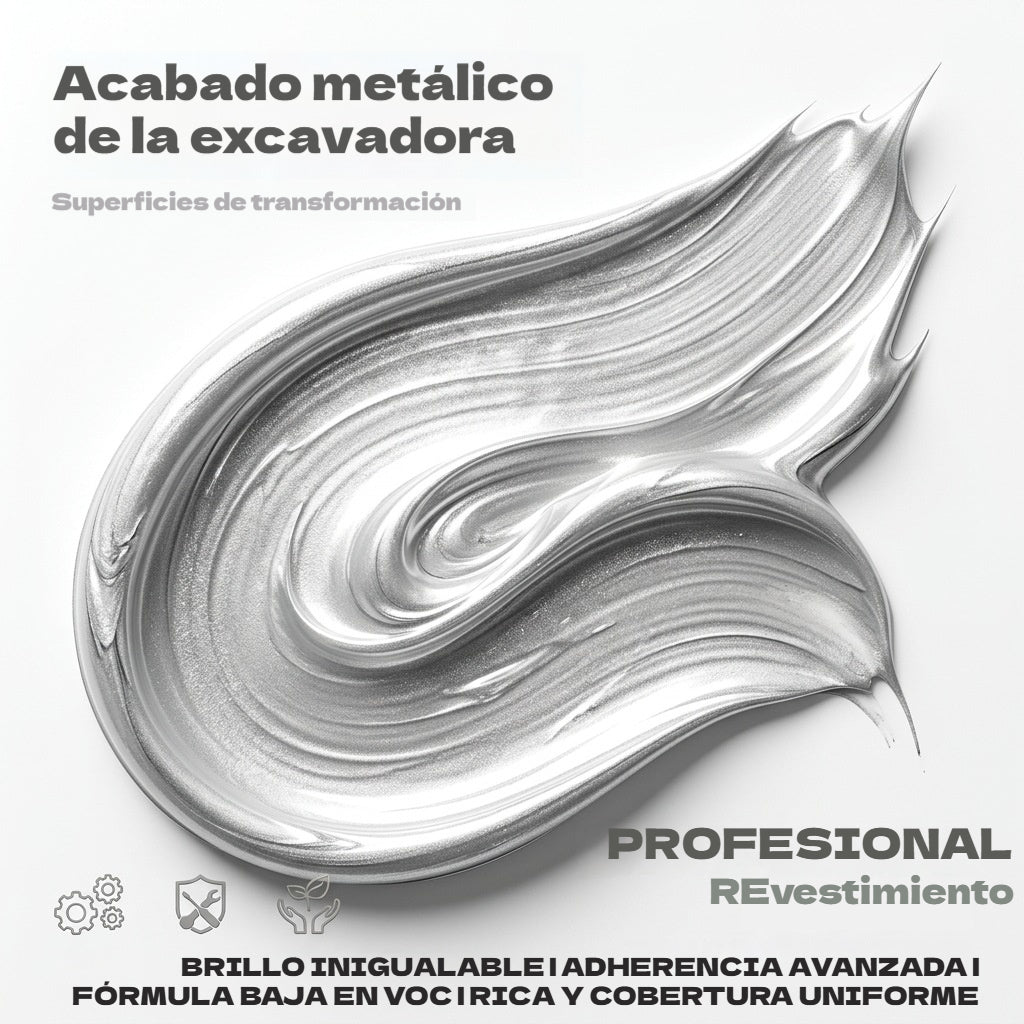 Pintura plateada al agua para reacondicionamiento mecánico.