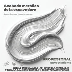 Pintura plateada al agua para reacondicionamiento mecánico.