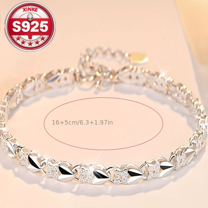 【Compre 1 y obtenga 1 gratis】😀💖🍀Love New Fashion Pulsera de plata 925 con un trébol de cuatro hojas para mujer