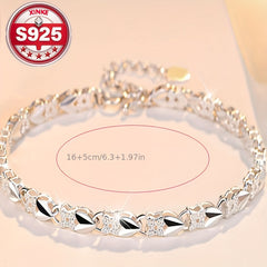 【Compre 1 y obtenga 1 gratis】😀💖🍀Love New Fashion Pulsera de plata 925 con un trébol de cuatro hojas para mujer