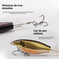 🐟🎣【6 piezas 28 euros】Cebo de hélice de tractor biónico Minnow