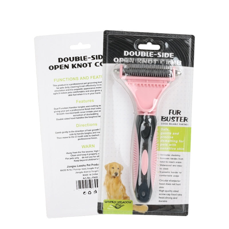 【Compra 1 y recibe 1 gratis】🐶✨ ¡Adiós a los nudos y al pelo por toda la casa! Peine 2 en 1 para mascotas 🐱