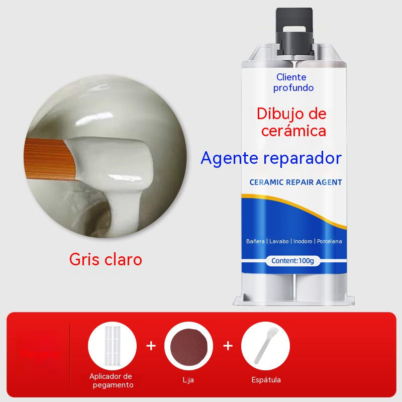 【Compra 1 y llévate 1 gratis】Agente reparador de grietas en azulejos; Reparación de esmaltes para azulejos-Dos del mismo color