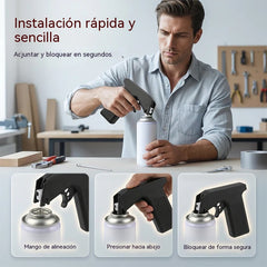 🔥【2 piezas 27 euros】Pistola pulverizadora de mano, Mango auxiliar para pulverizar pintura, Pistola pulverizadora de mano con manivela para paredes de coche, Pulverizador autocebante