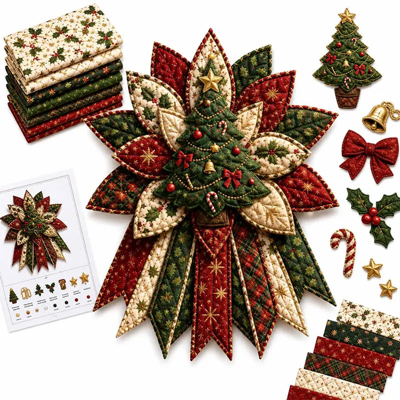🎇🎄Set za šivanje prošivenih božićnih ukrasa za vrata (7 dizajna)