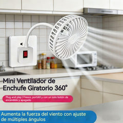 Vásárolj 1-et, és kapj 1-et ingyen 🌟Kettő csak 9000 Ft!🔌💨 360°-ban forgatható konnektoros mini ventilátor – erőteljes hűsítés konyhába, fürdőszobába, hálószobába és irodába