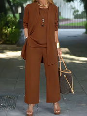 🧥Elegante conjunto de 3 piezas para mujer con corte holgado🍂