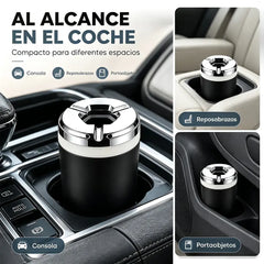 🚗【¡Compra uno, consigue uno gratis!】✨ Cenicero para Coche con Tapa Giratoria | Antiderrame y Estilo Premium | Para Auto, Hogar y Oficina 💨