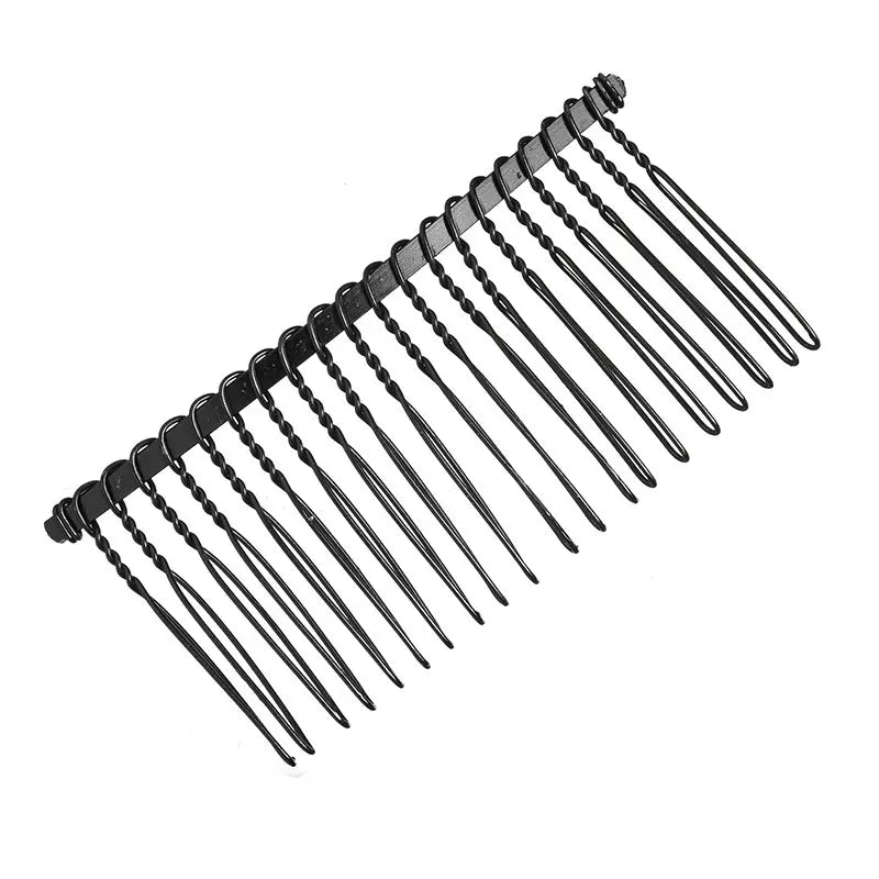 【Juego de 6 piezas】Peineta para cabello rebelde con agarre invisible y flexible