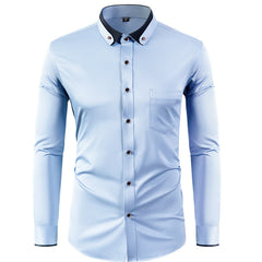 🔥✨【Nuevos estilos de otoño】【38-44 】🔥👕Elástico camisa de negocios transpirable para casual y de moda