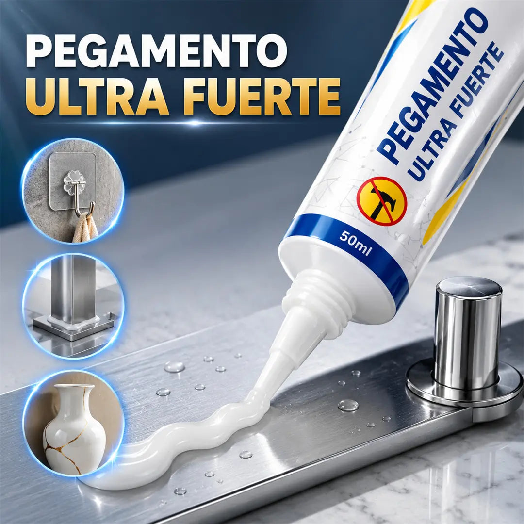 🔥 [4 tubos, 200 ml] ✨ Adhesivo multiusos práctico y sin taladros: resistente al agua y no requiere perforaciones; apto para superficies de metal, plástico, azulejo, cerámica, vidrio y madera.