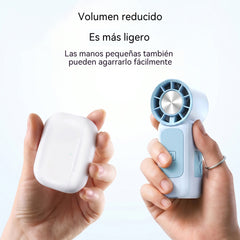 ☀️¡Imprescindible para el verano! Mini ventilador portátil ligero, de alta velocidad y larga vida útil. 🔋Compatible con carga USB.