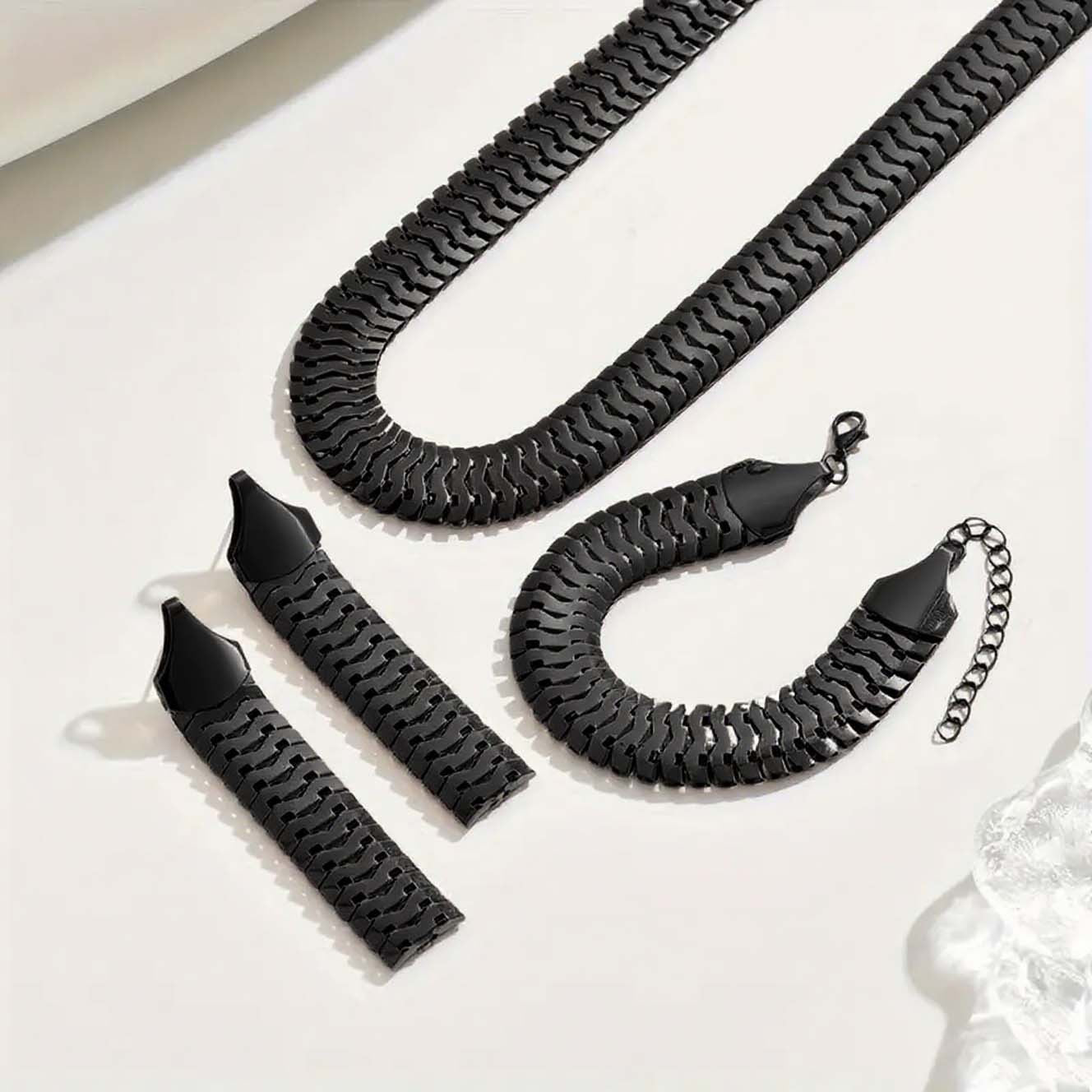 💖🔥【Pulsera + Pendientes + Collar】✨Conjunto de joyas de estilo bohemio, creativo y único, de estilo minimalista.