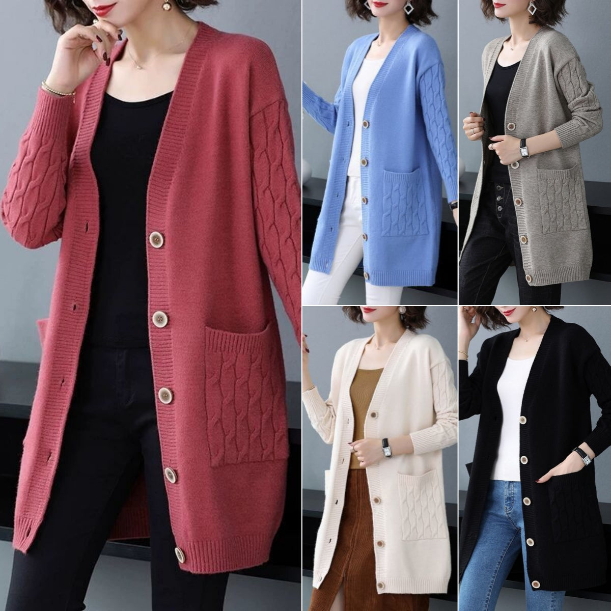 【Novedad】 Cárdigan holgado y grueso para mujer, otoño e invierno 2025