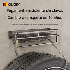 🔥【400*120*40mm】Estante de almacenamiento con ventosa para baño e inodoro: no requiere taladrar