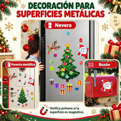 🎄🧲 Imán de PVC Árbol de Navidad para Nevera, Coche y Garaje | Decoración Reutilizable sin Adhesivo ✨