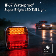 【Paquete de 2】🚦 Luces LED Universales para Remolque 💧 IP65 Impermeable Multifunción para Camiones, Caravanas y Maquinaria Agrícola🚛