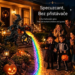 🧙‍♀️🎃 Zahradní lampa Čarodějnický kotel s LED světlem – Úžasná venkovní dekorace 🔮✨