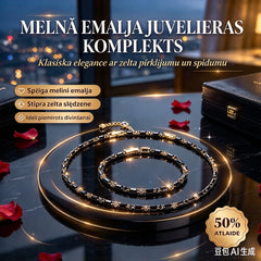 【Kaklarota + rokassprādze】1 komplekts €25 📢📢Izcils vīriešu rotaslietu komplekts: iespaidīgs dizains ar cirkonijiem, izsmalcināts pilsētvides stils un regulējams izmērs ⛓️