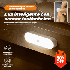 【Juego de 2 piezas】🏡💡Luz LED inteligente con sensor de presencia, fácil de cargar y práctica.