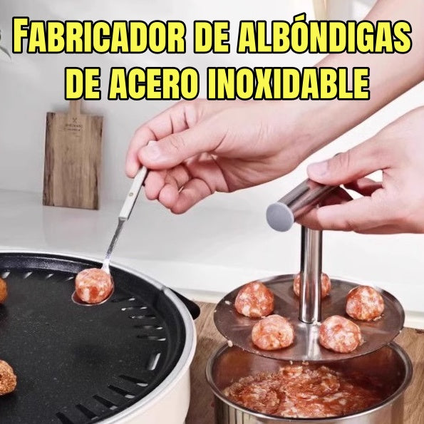 30%OFF🔥Máquina para hacer albóndigas de acero inoxidable, práctico utensilio de cocina, ideal para albóndigas de carne y pescado🍖🐟