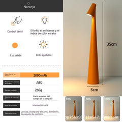 Lámpara de mesa/luz nocturna ajustable, lámpara de dormitorio portátil con sensor táctil | Carga USB