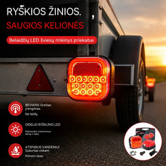 🚦【Universalūs 12 V / 24 V】🚦 LED žibintai automobilių priekaboms