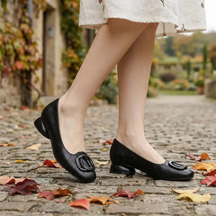 👡Ženski francoski retro ravni čevlji Mary Jane - z okroglo konico in nizkim izrezom - retro stil, udobni in za vsak dan