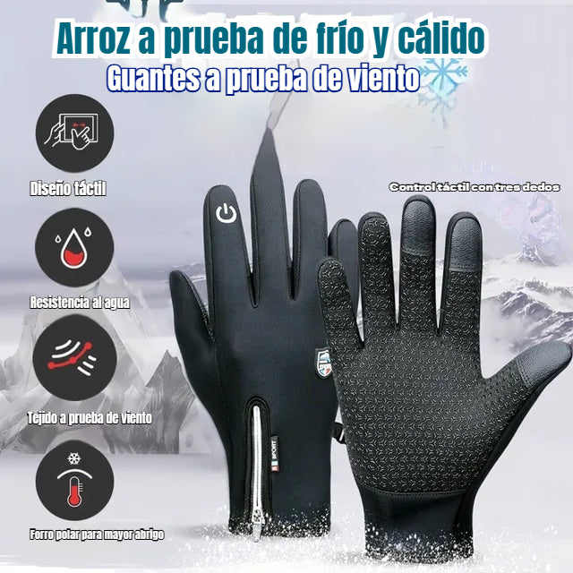 🔥🔥❄️⛷️Otoño e invierno al aire libre ciclismo escalada guantes de esquí cálidos guantes de lana impermeables a prueba de viento🧤
