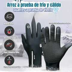 🔥❄️⛷️Otoño e invierno al aire libre ciclismo escalada guantes de esquí cálidos guantes de lana impermeables a prueba de viento🧤