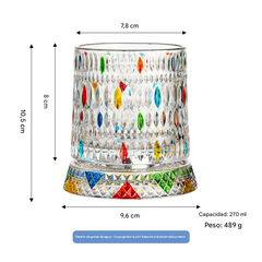 🥃【270ml】💎Vaso de whisky giratorio 360°, vaso de licor antiestrés pintado
