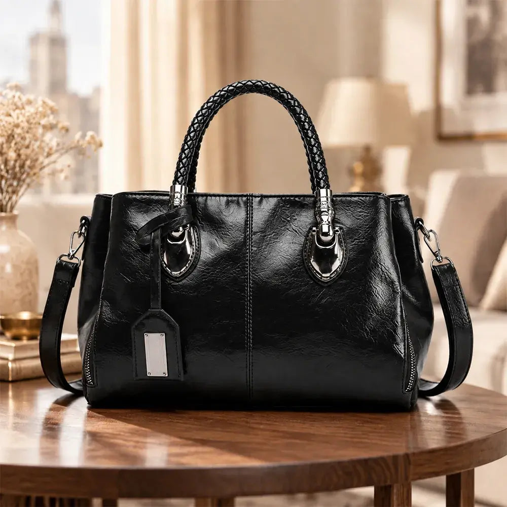 👜【Sleva 50 %】Kožená taška ve stylu Boston, vyrobená z měkké kůže, vhodná k nošení přes rameno