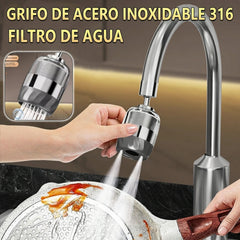 💦👍🏻Filtro purificador de agua para grifo de acero inoxidable 316