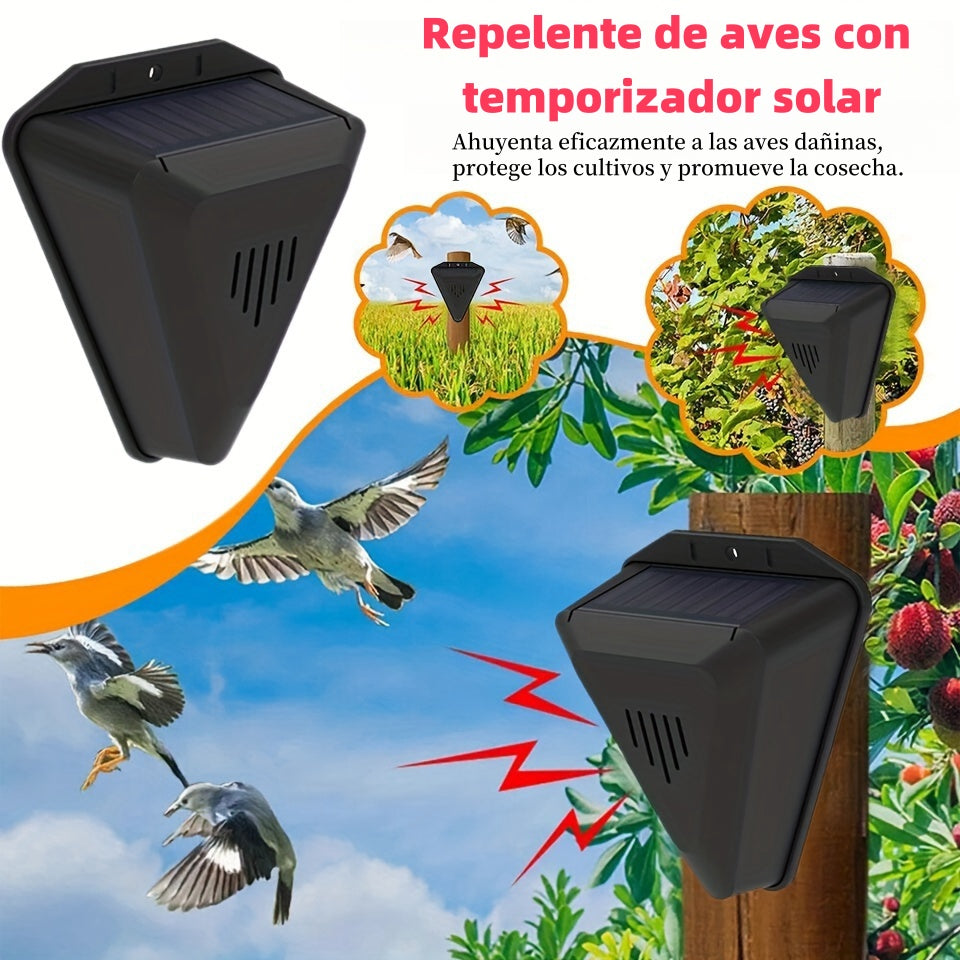 🔥【Oferta por tiempo limitado】📣Dispositivo de alarma solar con sonido y luz para pájaros, ideal para huertos, estanques de peces, arrozales