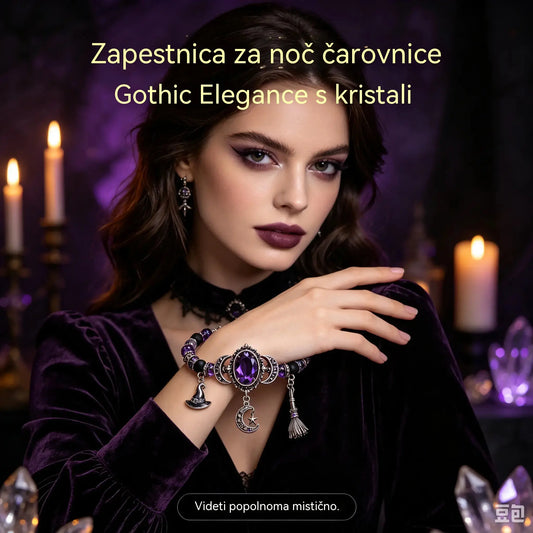 🔥 Zadnji dan 49 % popusta – 🔮 Zapestnica za zdravje s kristalnim obeskom Luna